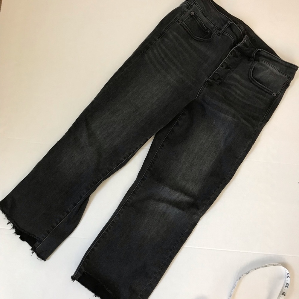 American eagle high waisted crop flare Jean button fly